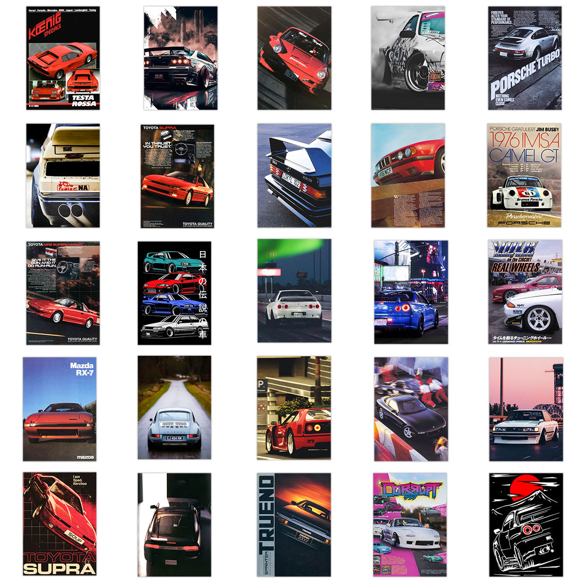 5 Random Car JDM stickers