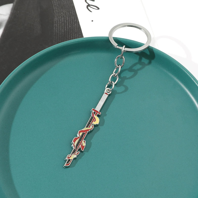 Demon Slayer Effect Katana Metal Keychains