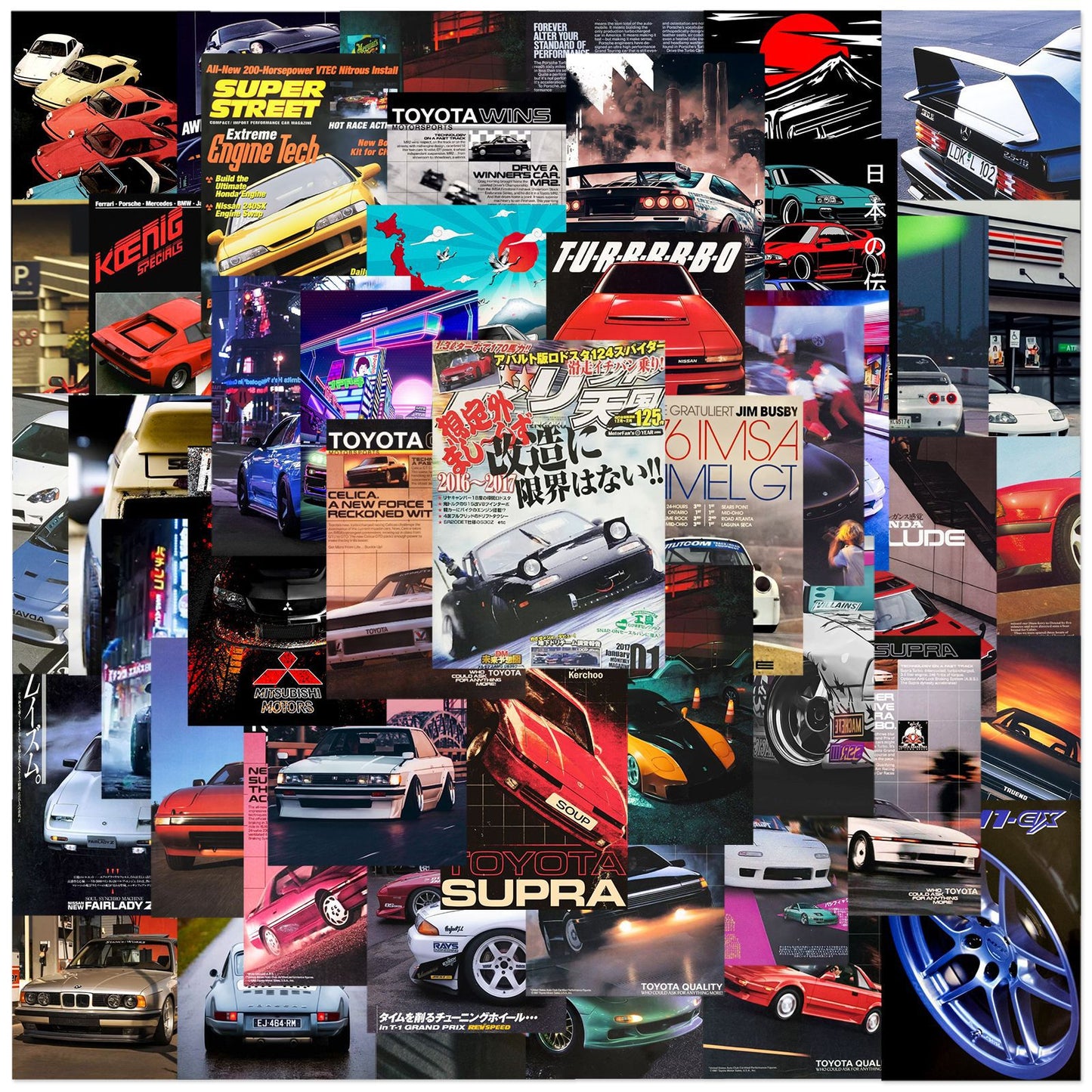 5 Random Car JDM stickers