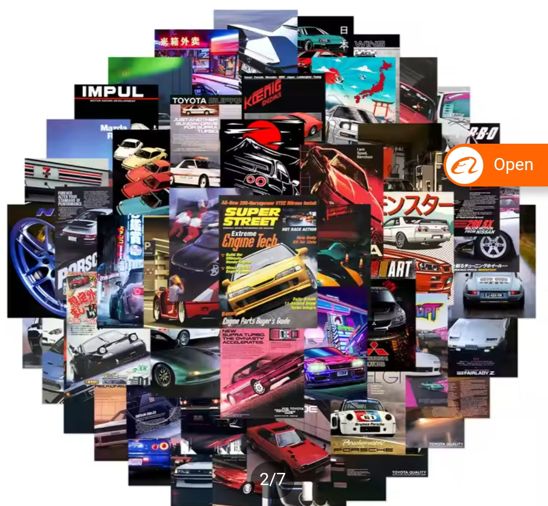 5 Random Car JDM stickers