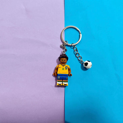 Footballers Mini Fig Lego Keychain