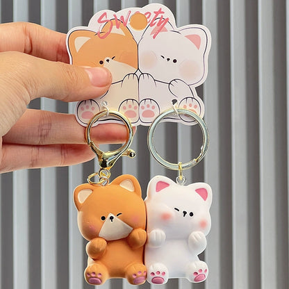 Cute Bear Couple Keychains