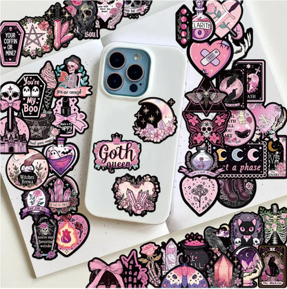 5 Random Goth Cat Stickers