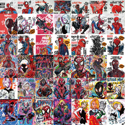5 Random Spiderman Cover Stickers