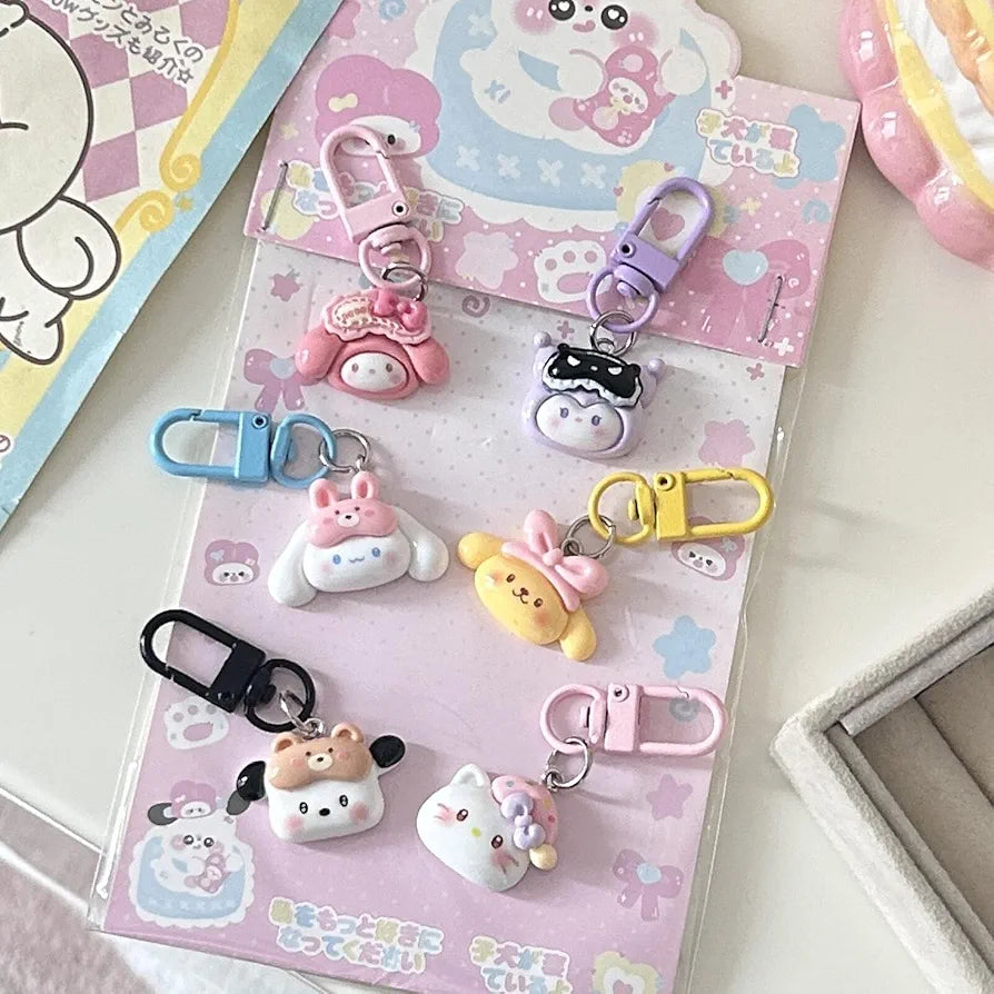 2 Randomized Cute Charm Keychains