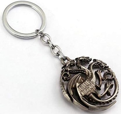 The House Of The Dragons Emblem Metal Keychain